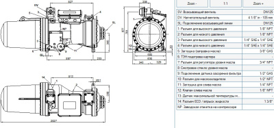 Компрессор CXHI91-280-1000Y Frascold